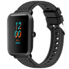 Correa de silicona con textura de rayas para reloj Amazfit Bip 1S de 20 mm (negra)