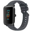 Correa de silicona con textura de rayas para reloj Amazfit Bip 1S de 20 mm (gris oscuro)