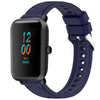 Correa de silicona con textura de rayas para reloj Amazfit Bip 1S de 20 mm (azul medianoche)