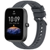 Correa de silicona con textura de rayas para reloj Amazfit Bip3 Pro de 20 mm (gris oscuro)