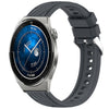 Correa de silicona con textura de rayas de 20 mm para Huawei Watch GT 3 Pro de 43 mm (gris oscuro)