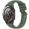 Correa de silicona con textura de rayas para Huawei Watch 2 de 20 mm (verde oscuro)