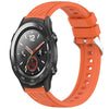 Correa de silicona con textura de rayas para Huawei Watch 2 de 20 mm (naranja)