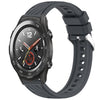 Correa de silicona con textura de rayas para Huawei Watch 2 de 20 mm (gris oscuro)