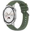 Correa de silicona con textura de rayas de 22 mm para Huawei Watch GT 4 de 46 mm (verde oscuro)