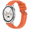 Correa de silicona con textura de rayas de 22 mm para Huawei Watch GT 4 de 46 mm (naranja)