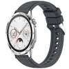 Correa de silicona con textura de rayas de 22 mm para Huawei Watch GT 4 de 46 mm (gris oscuro)