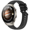 Correa de silicona con textura de rayas para Huawei Watch 4 Pro de 22 mm (negra)