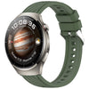 Correa de silicona con textura de rayas para Huawei Watch 4 de 22 mm (verde oscuro)