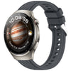 Correa de silicona con textura de rayas para Huawei Watch 4 de 22 mm (gris oscuro)