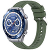 Correa de silicona con textura de rayas para Huawei Watch Ultimate de 22 mm (verde oscuro)