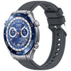 Correa de silicona con textura de rayas para Huawei Watch Ultimate de 22 mm (gris oscuro)