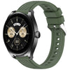 Correa de silicona con textura de rayas para Huawei Watch Buds de 22 mm (verde oscuro)