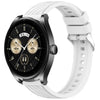 Correa de silicona con textura de rayas para Huawei Watch Buds de 22 mm (blanca)