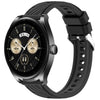 Correa de silicona con textura de rayas para reloj Huawei Watch Buds de 22 mm (negra)