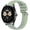 Correa de silicona con textura de rayas para Huawei Watch Buds de 22 mm (verde claro)