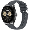 Correa de silicona con textura de rayas para Huawei Watch Buds de 22 mm (gris oscuro)