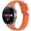 Correa de silicona con textura de rayas de 22 mm para Huawei Watch 3 Pro (naranja)