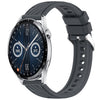 Correa de silicona con textura de rayas para Huawei Watch GT3 de 46 mm y 22 mm (gris oscuro)