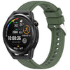 Correa de silicona con textura de rayas para Huawei Watch GT Runner de 22 mm (verde oscuro)