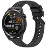 Correa de silicona con textura de rayas para Huawei Watch GT Runner de 22 mm (negra)