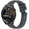 Correa de silicona con textura de rayas para Huawei Watch GT Runner de 22 mm (gris oscuro)