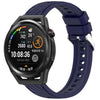 Correa de silicona con textura de rayas para Huawei Watch GT Runner de 22 mm (azul medianoche)