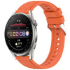 Correa de silicona con textura de rayas para Huawei Watch 3 Pro de 22 mm (naranja)