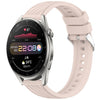 Correa de silicona con textura de rayas para Huawei Watch 3 Pro de 22 mm (rosa)