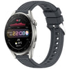 Correa de silicona con textura de rayas para Huawei Watch 3 Pro de 22 mm (gris oscuro)