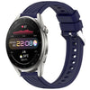 Correa de silicona con textura de rayas para Huawei Watch 3 Pro de 22 mm (azul medianoche)