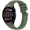 Correa de silicona con textura de rayas para Huawei Watch 3 de 22 mm (verde oscuro)
