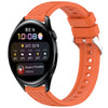 Correa de silicona con textura de rayas para Huawei Watch 3 de 22 mm (naranja)