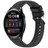 Correa de silicona con textura de rayas para Huawei Watch 3 de 22 mm (negra)