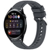Correa de silicona con textura de rayas para Huawei Watch 3 de 22 mm (gris oscuro)