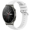 Correa de silicona con textura de rayas para reloj Huawei GT2 Pro de 22 mm (blanca)