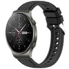 Correa de silicona con textura de rayas para reloj Huawei GT2 Pro de 22 mm (negra)