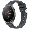 Correa de silicona con textura de rayas para reloj Huawei GT2 Pro de 22 mm (gris oscuro)