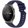 Correa de silicona con textura de rayas para reloj Huawei GT2 Pro de 22 mm (azul medianoche)