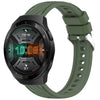 Correa de silicona con textura de rayas para Huawei Watch GT 2E de 22 mm (verde oscuro)
