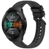 Correa de silicona con textura de rayas para Huawei Watch GT 2E de 22 mm (negra)