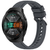 Correa de silicona con textura de rayas para Huawei Watch GT 2E de 22 mm (gris oscuro)