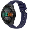 Correa de silicona con textura de rayas para Huawei Watch GT 2E de 22 mm (azul medianoche)