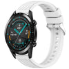 Correa de silicona para reloj Huawei GT2 de 46 mm con textura de rayas de 22 mm (blanca)