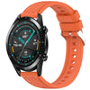 Correa de silicona con textura de rayas de 22 mm para Huawei GT2 de 46 mm (naranja)