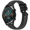 Correa de silicona con textura de rayas de 22 mm para Huawei GT2 de 46 mm (negra)