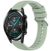 Correa de silicona con textura de rayas para Huawei GT2 de 46 mm y 22 mm (verde claro)