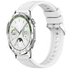 Correa de silicona con textura de rayas de 22 mm para Huawei Watch GT 5 de 46 mm (blanca)