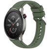 Correa de silicona con textura de rayas para reloj Amazfit GTR 4 de 22 mm (verde oscuro)