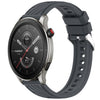 Correa de silicona con textura de rayas para reloj Amazfit GTR 4 de 22 mm (gris oscuro)